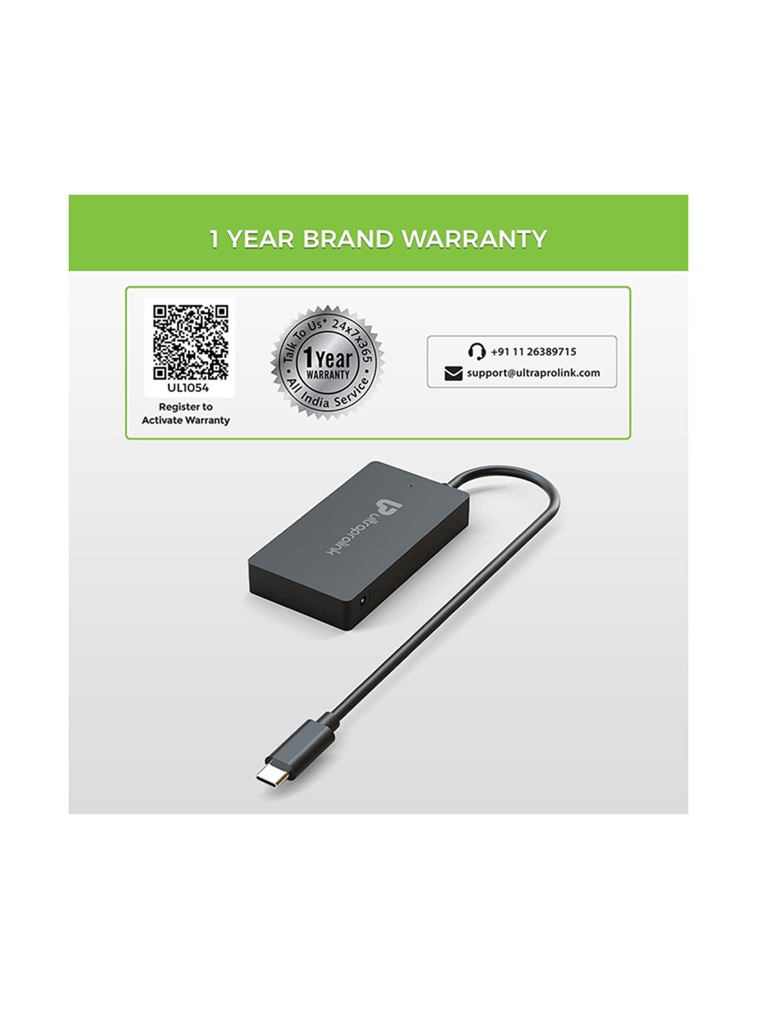 UltraProlink UL1054 iExpand USB Type C 3.1 (Gen 1) to USB-A 3.0 x 4 Port Hub