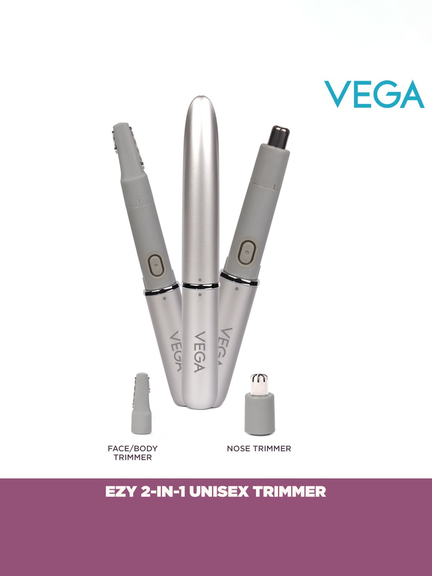Vega EZY VHBT-02 Cordless 2-In-1 Trimmer (Silver)
