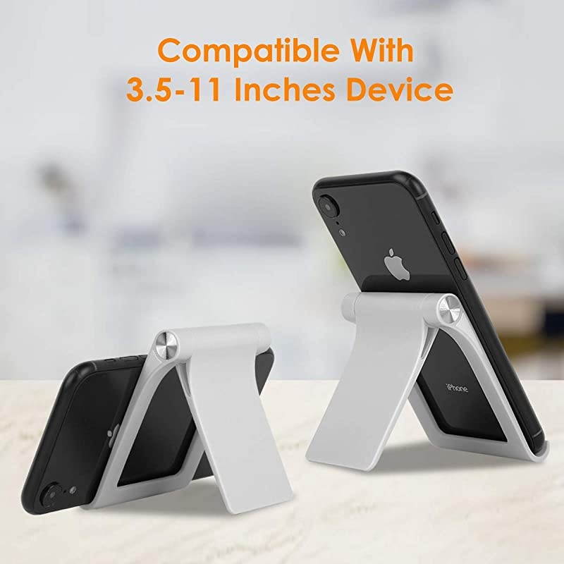 Cell Phone Desk Stand Holder  MultiAngle Adjustable Phone Desk Stand Tablet Holder for iPhone 12 11 Pro Max XS XR 8 Plus 6 7 Samsung Galaxy S10 S9 S8 S7 Edge S6 Android Smartphone