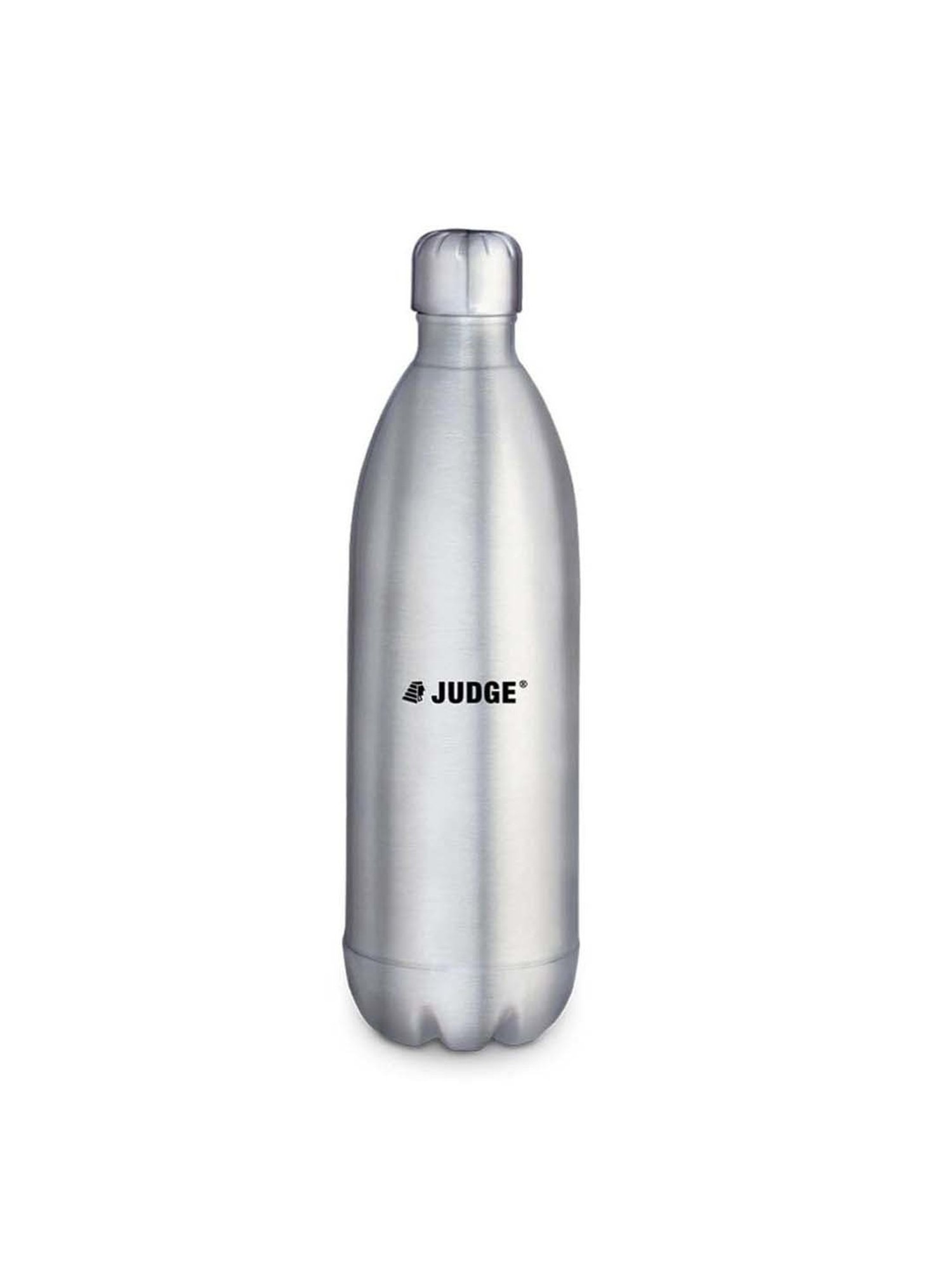 JUDGE Silver Stainless Steel Vaccum Insulated Water Bottle (1 L)