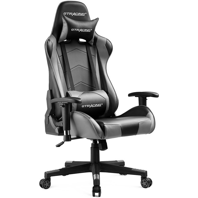 GTRACING Gaming Chair Racing Office Computer Ergonomic Video Game Chair Backrest and Seat Height Adjustable Swivel Recliner with Headrest and Lumbar Pillow Esports Chair