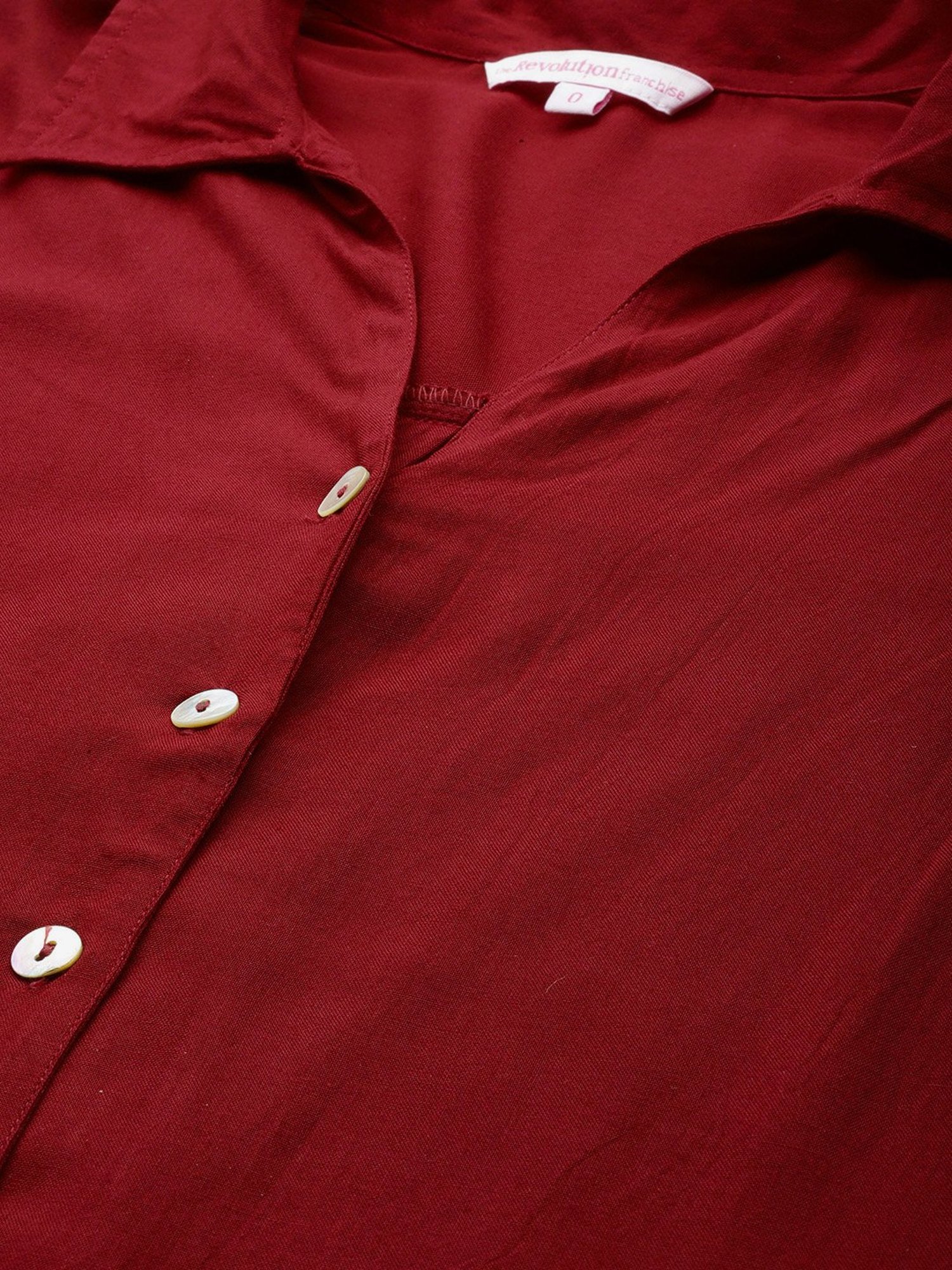 theRebelinme Maroon Regular Fit Shirt