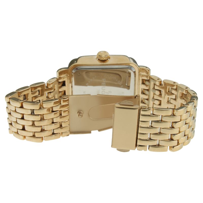 Peugeot Women's Gold tone crystal bezel watch