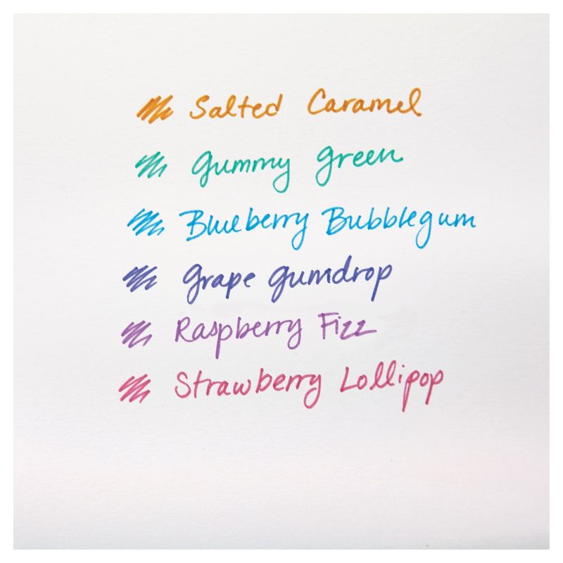 6pk Marker Pens Flair Medium Tip .7mm Candy Pop Colors - PaperMate