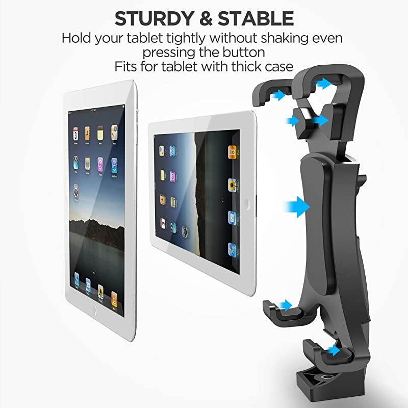 iPad Tripod Mount Adapter Universal Tablet Clamp Holder Fits Ipad Ipad Air Ipad Mini Microsoft Surface Nexus and Most Tablets Use on Tripod Monopod Selfie Stick Tabletop Tripod Stand Etc