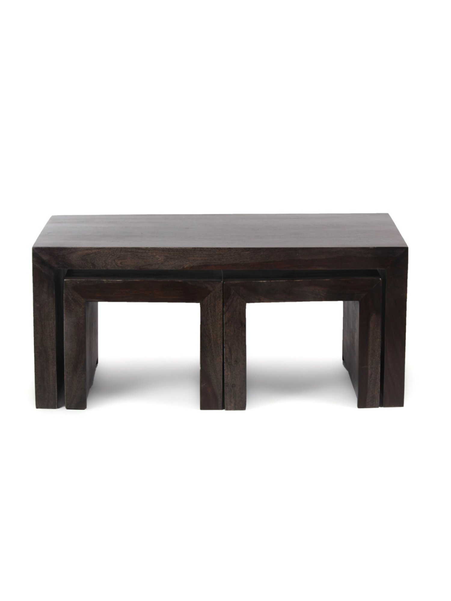 Ikiriya Kassel Dark Brown Wood Coffee Table Mahogany Finish