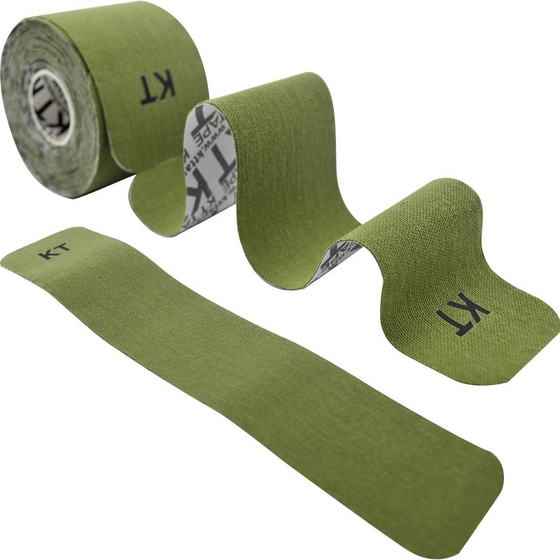 KT Tape x Forza Sports Cotton 10" Precut Sports Tape, 20 Strips, Military Green