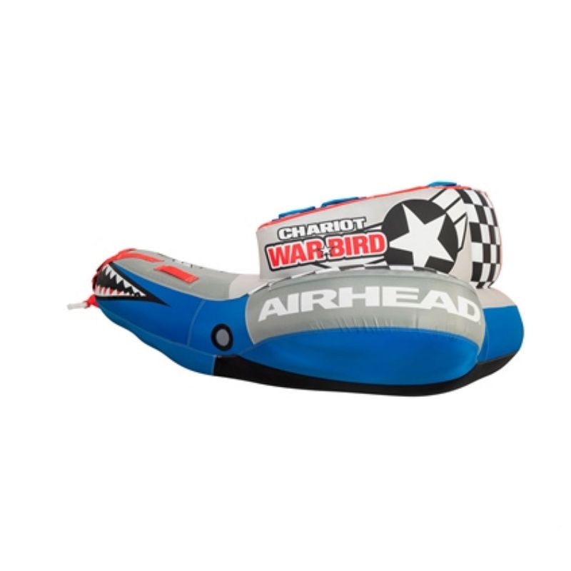 Airhead Sportsstuff Chariot Warbird 2 Double Rider Towable Portable Inflatable Water Tube for Boating with Tow Point, Safety Speed Valve, & Handles