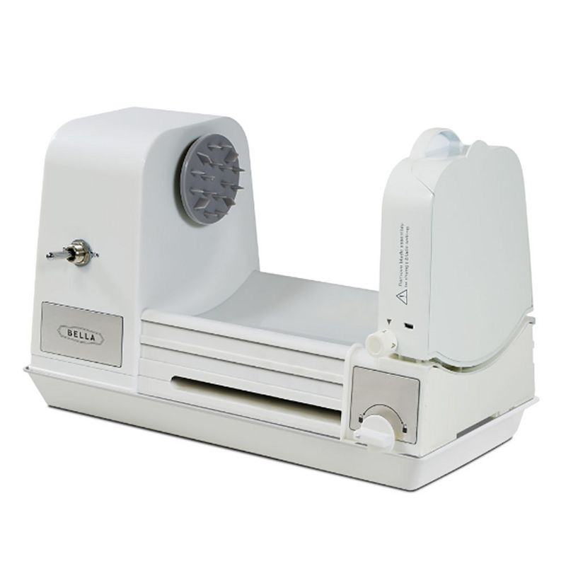 Bella Automatic Electric Rotating Blade System Versatile Food Processor Spiralizer with Recipe Book Guide, White