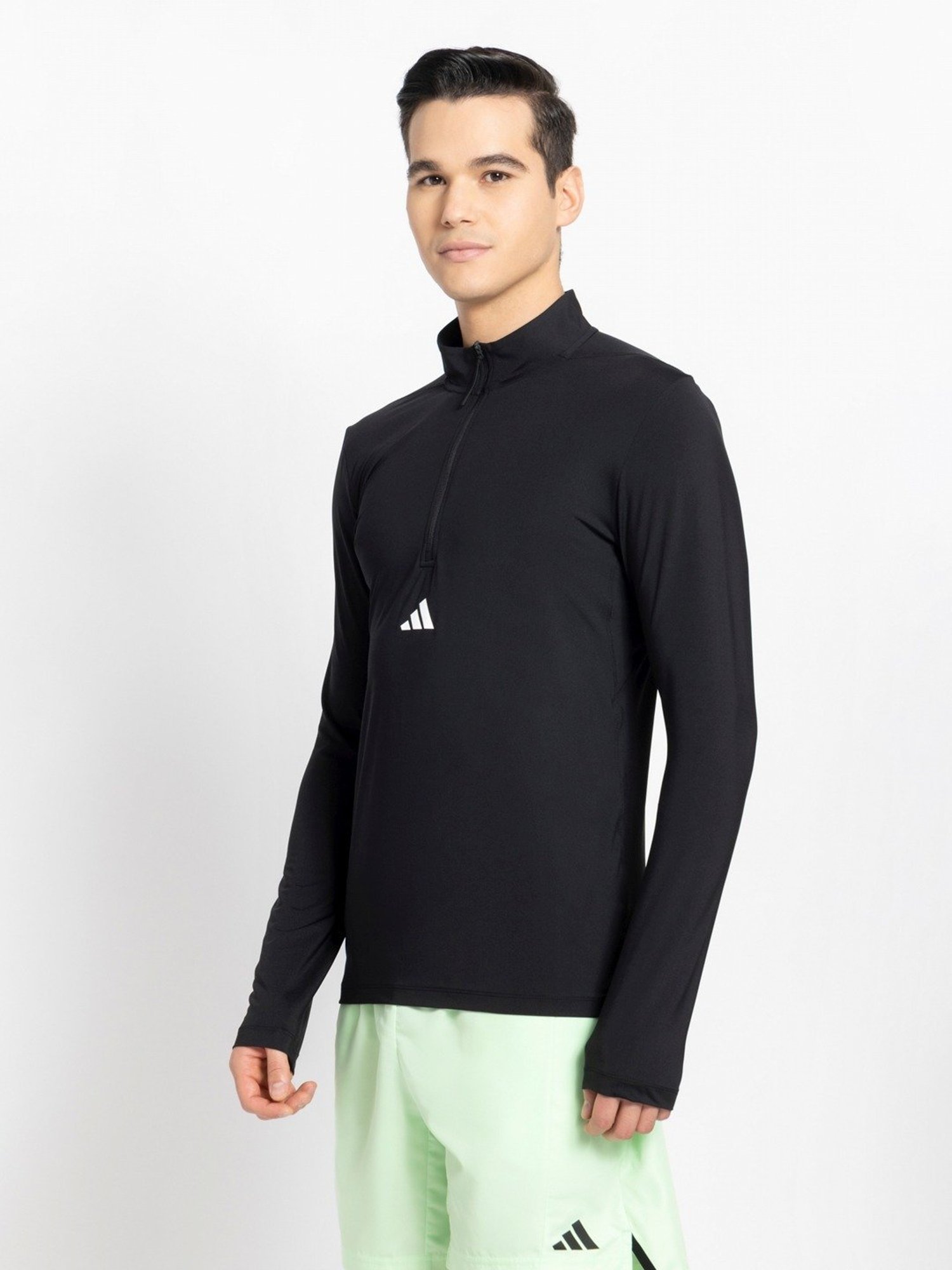 Adidas Black Slim Fit Sports T-Shirt