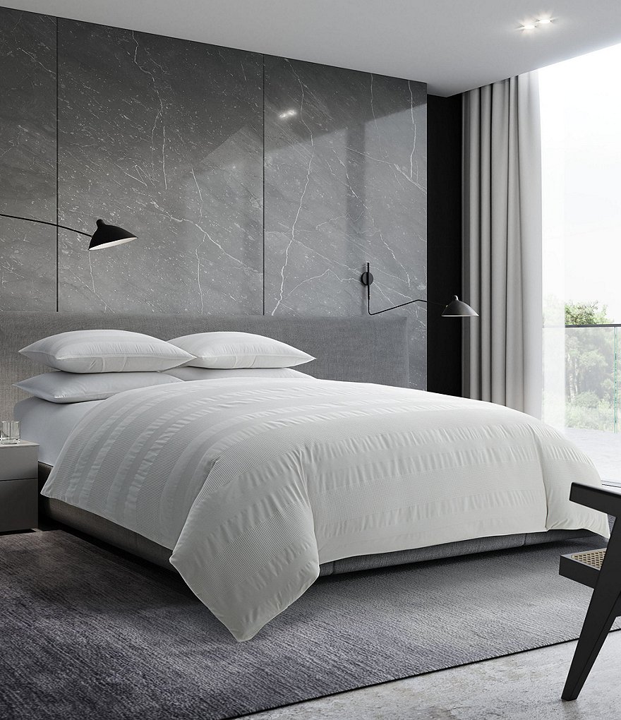 Vera Wang Waffle Stripe Duvet Cover Mini Set