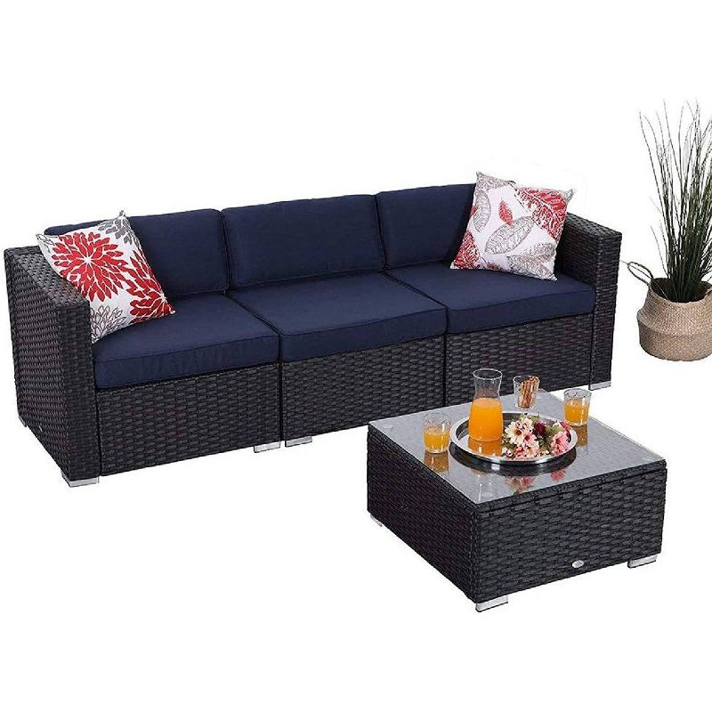 Draper 5pc Sectional Set with Sunbrella - Sage - Leisure Made