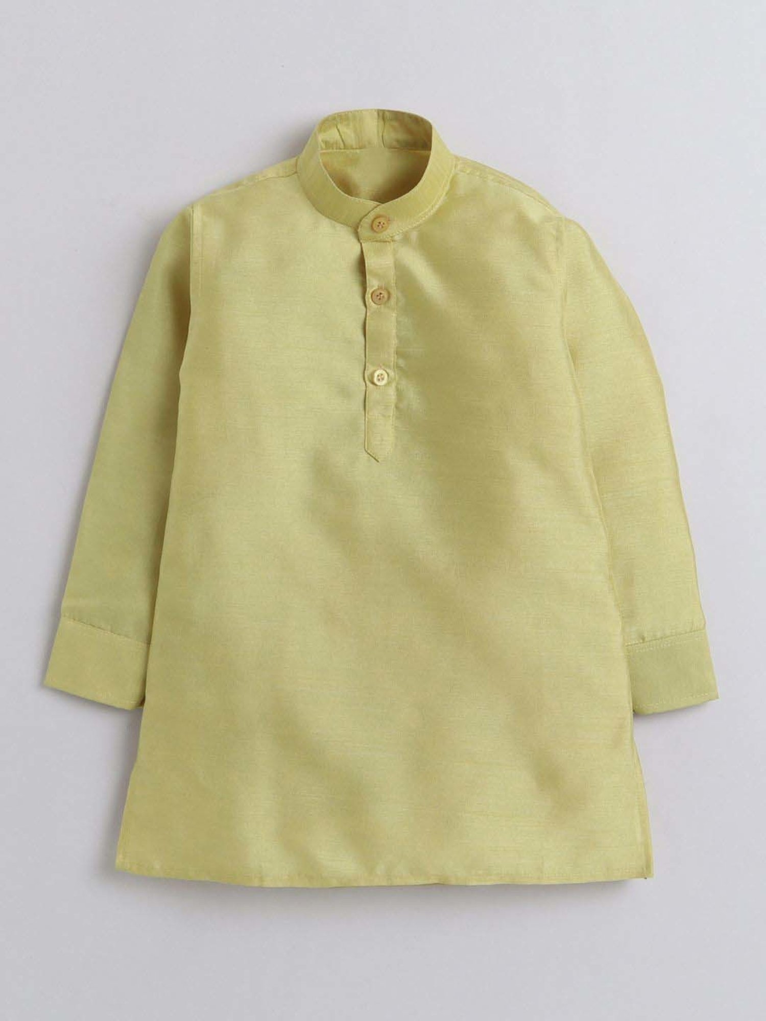 Ahhaaaa Kids Green Embellished Full Sleeves Kurta Set