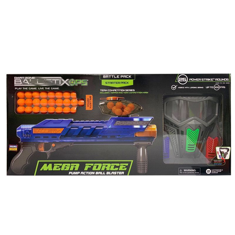 Dart Zone BallistixOps Mega Force Powerball Ball Blaster Battle Pack Combo