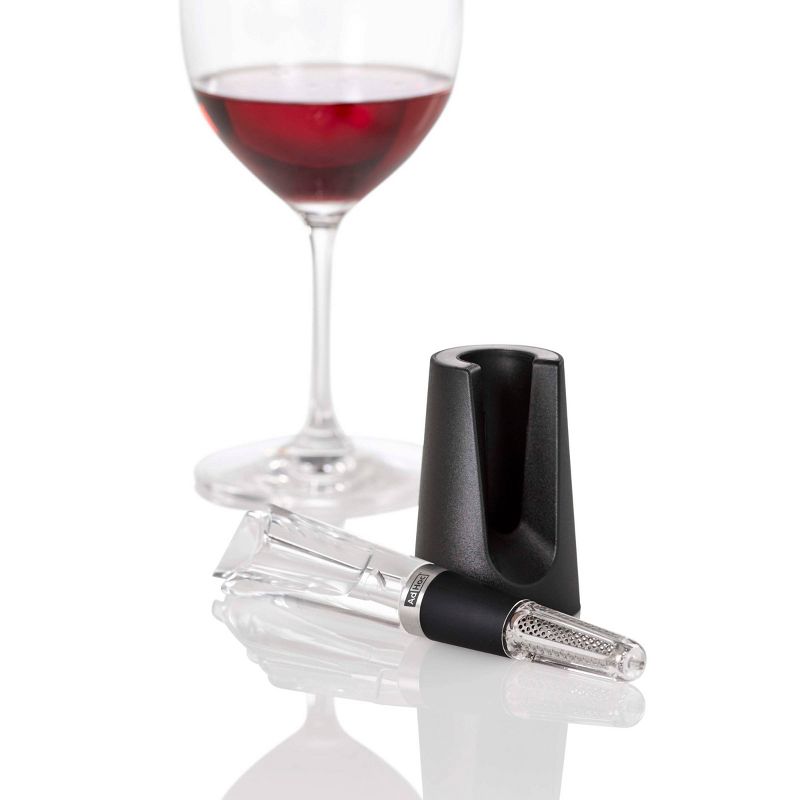 AdHoc 2 in 1 Wine Decanter and Aerator Pourer 7 in VA10US Black
