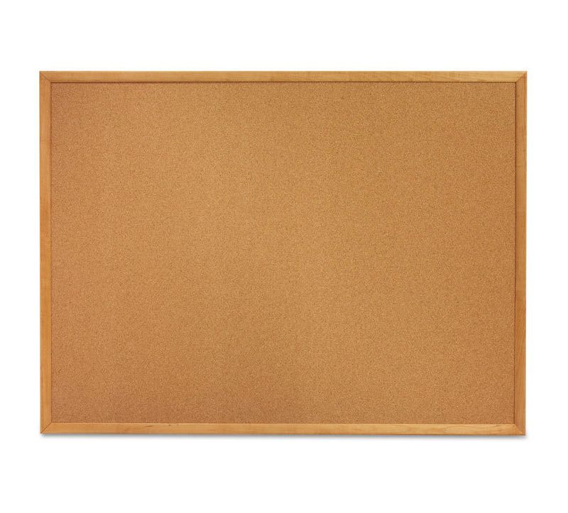 U Brands 40"x30" Linen Bulletin Board White Decor Frame