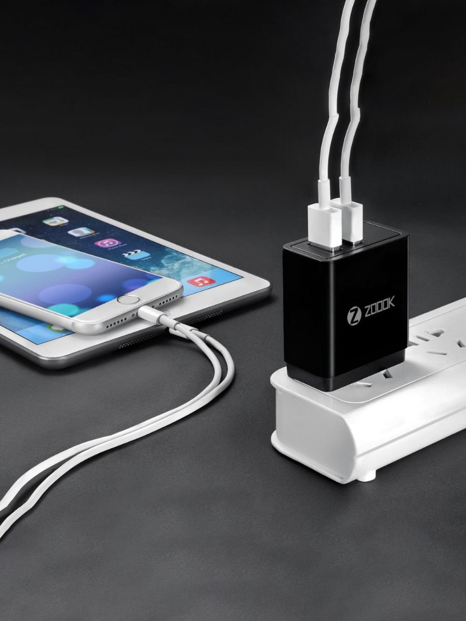 Zoook ZK-CHARGEMATE1 2.4Amp Dual Port Charger (Black)
