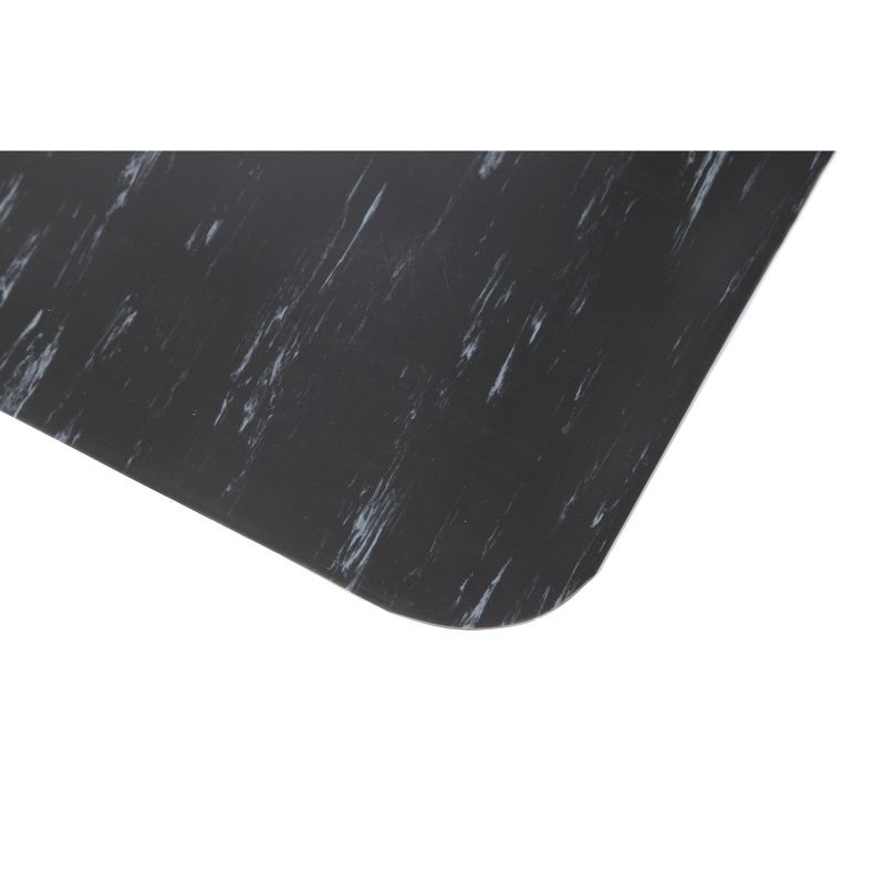 3'x5' Rectangle Solid Floor Mat Black - Crown