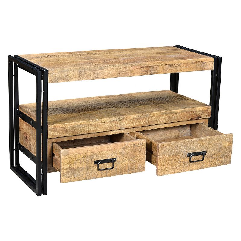 Reclaimed Wood 55" TV Cabinet with Double Drawers - Timbergirl