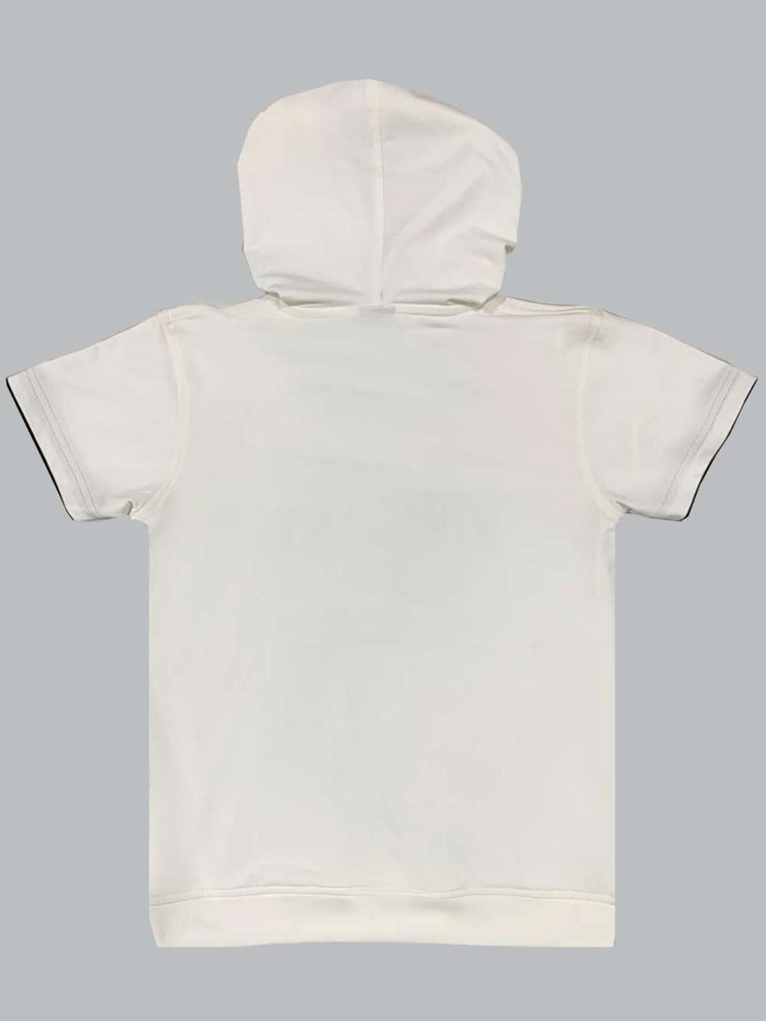 Cavio Kids White Printed T-Shirt