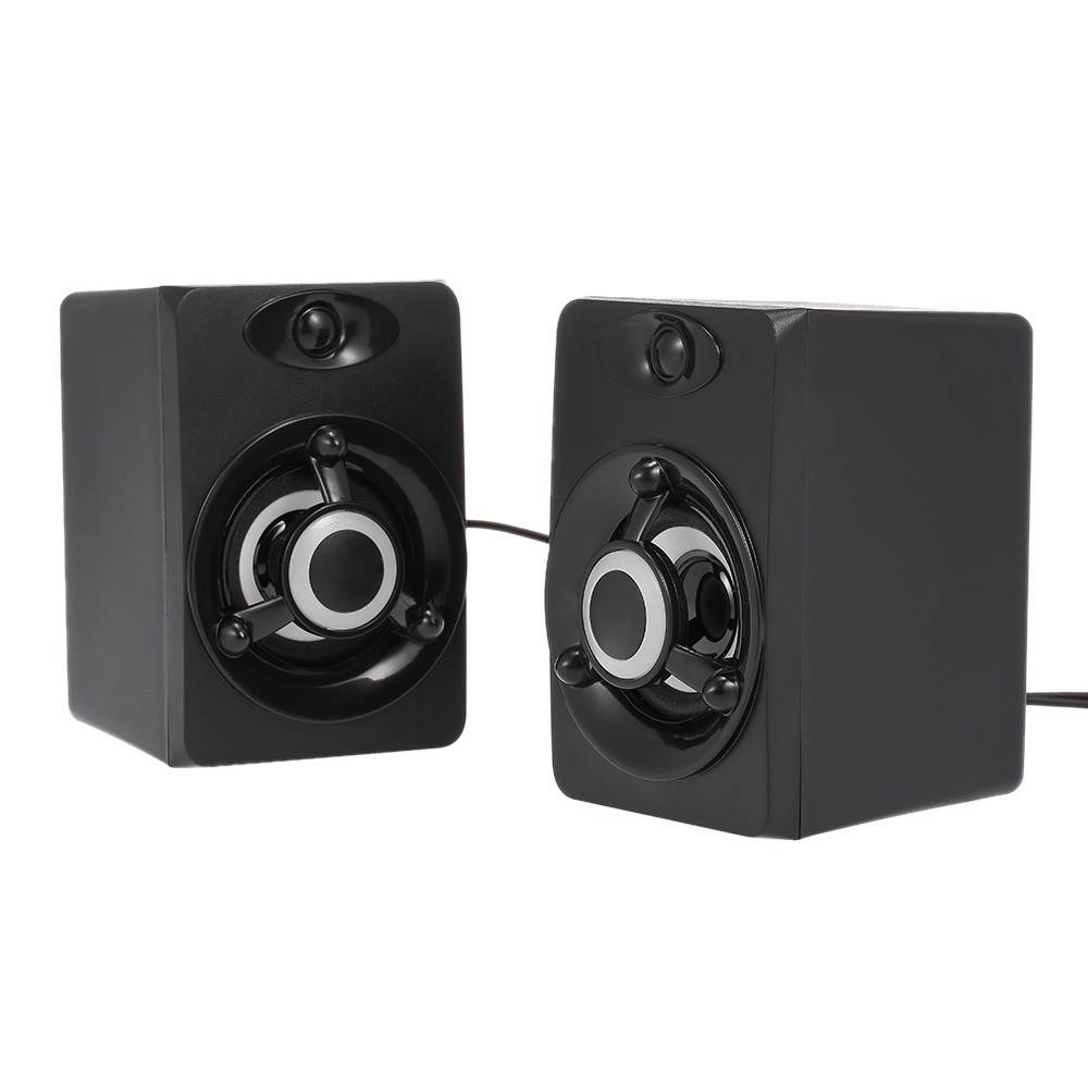 SADA V-118 USB Wired Speaker LED Computer Speaker Bass Stereo Music Player Subwoofer Sound Box for Desktop Laptop Notebook Tablet PC Smart Phone