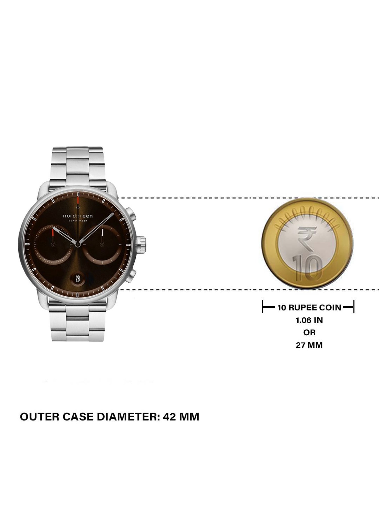 Nordgreen PI42SI3LSIBS Pioneer Analog Watch for Men