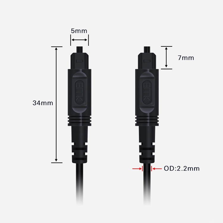 com 6 ft 18 m Digital Optical Audio Cable Toslink Digital Optical SPDIF UltraThin MaleMale Optical Audio Cable THINTOS6