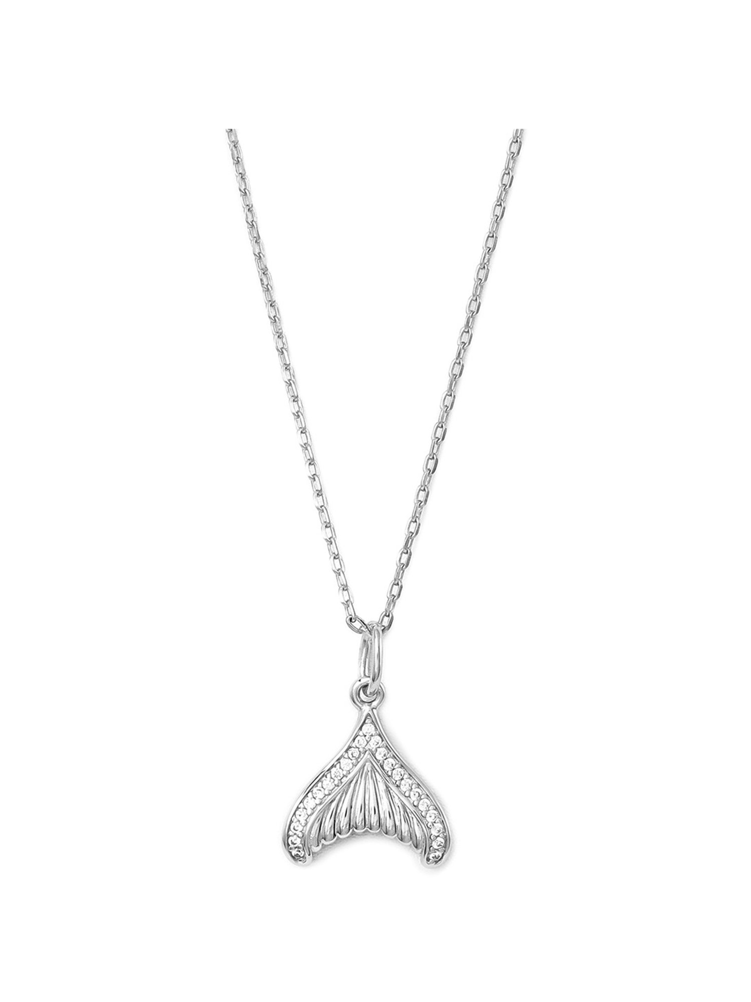 Silberry 92.5 Sterling Silver Mermaid's Tail Pendant with Chain