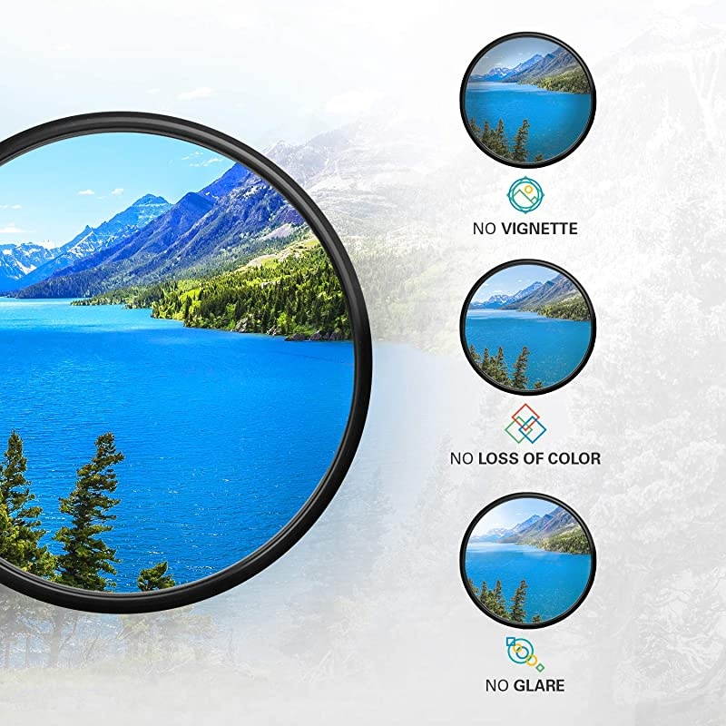 Optics 62mm 4Piece Filter Kit Set UVCPL Warming FLD includes Nylon Carry Case Compatible w All Popular Camera Lens Models