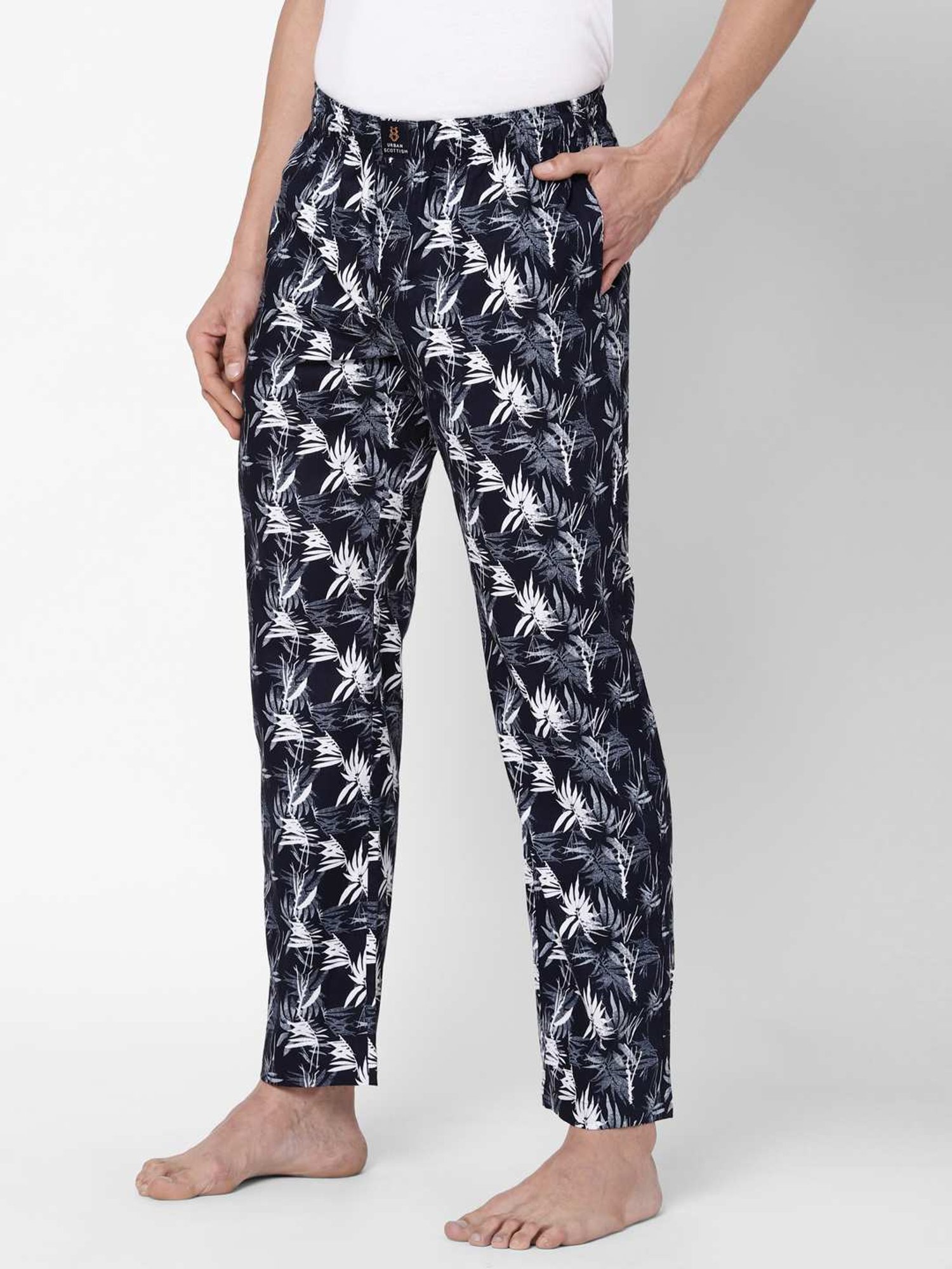 Urban Scottish Multicolored Regular Fit Floral Print Lounge Pants