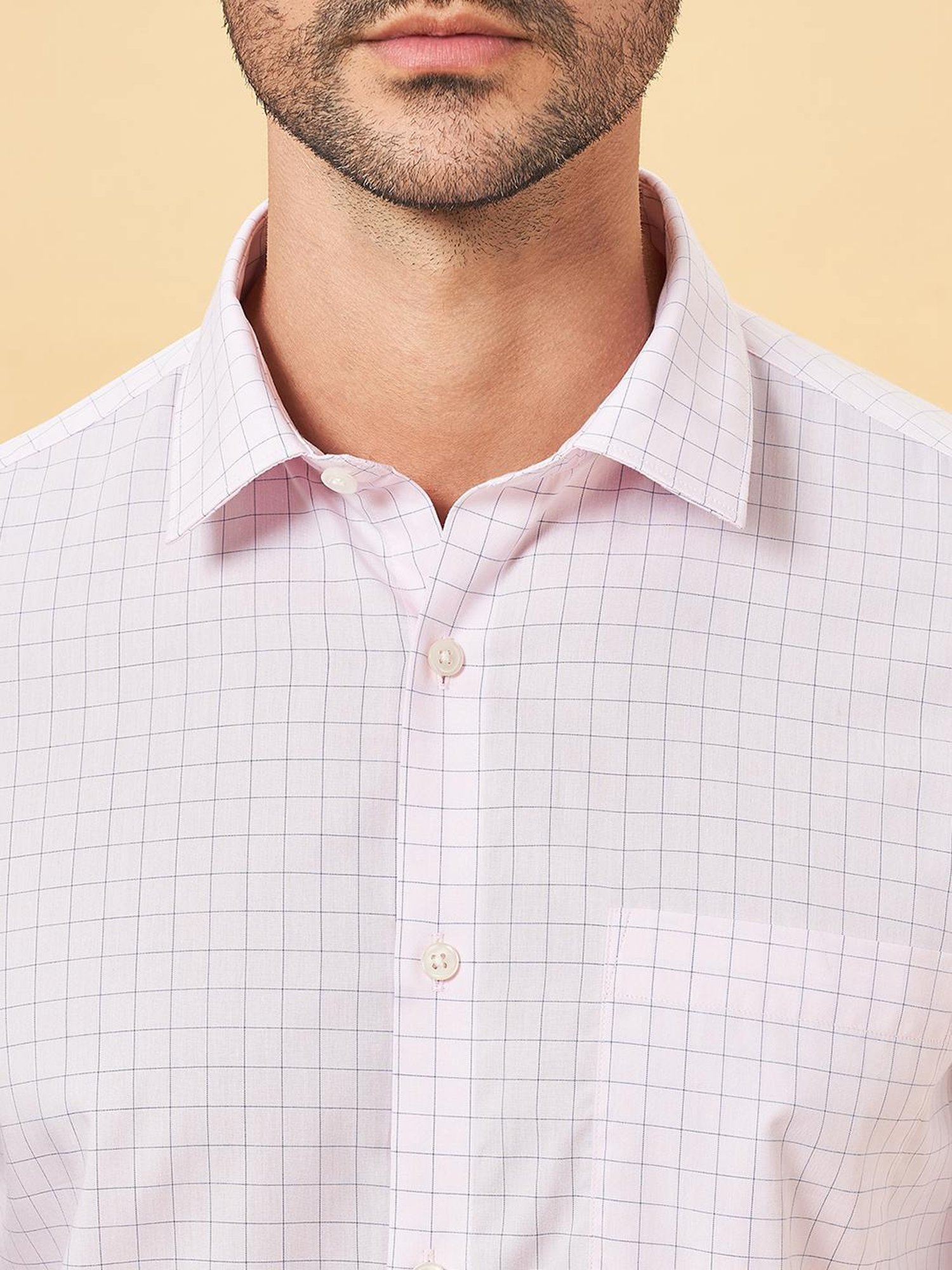 Peregrine by Pantaloons Blossom Cotton Slim Fit Checks Shirt