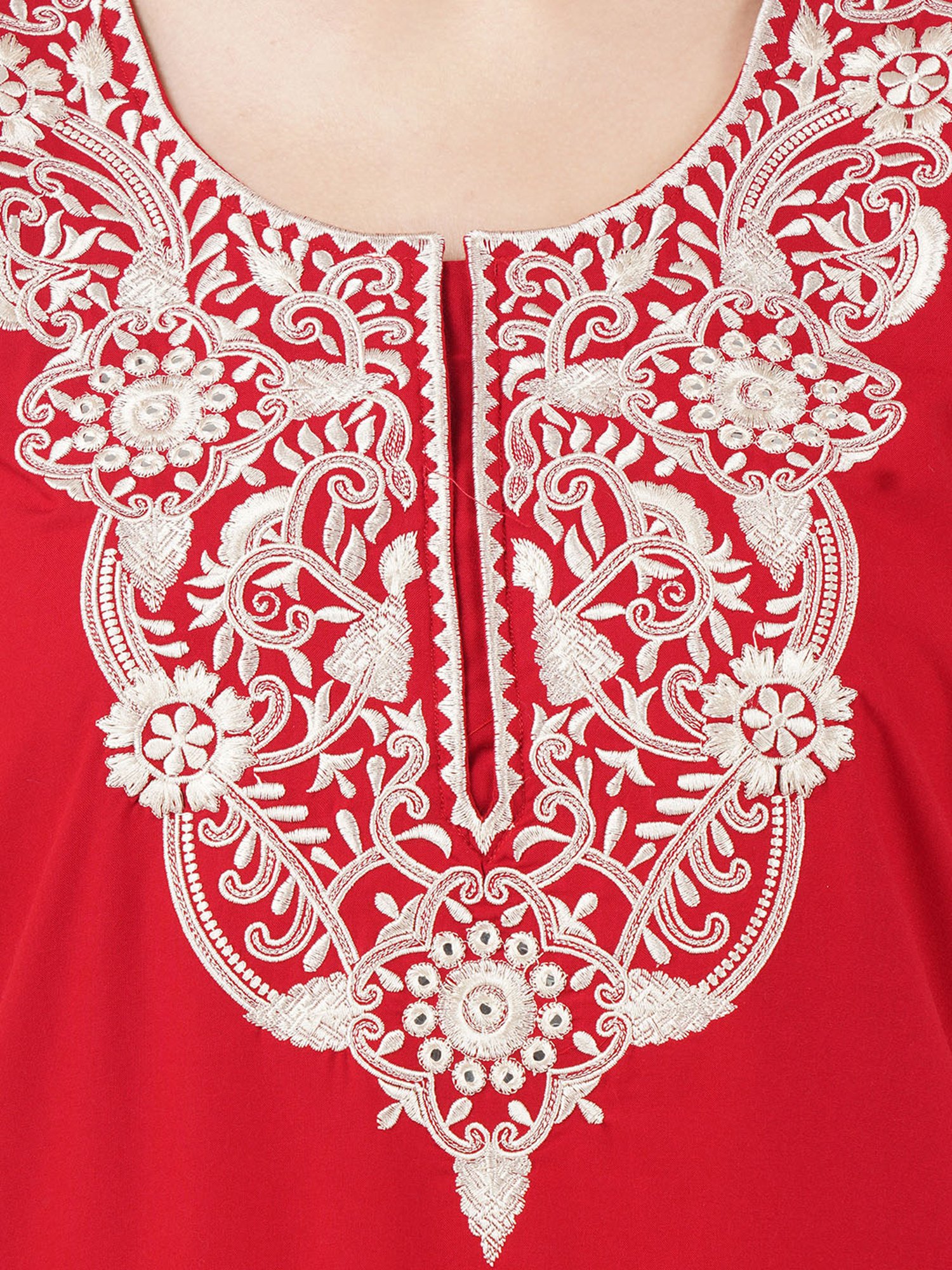 KOI SLEEPWEAR Red Embroidered Nighty