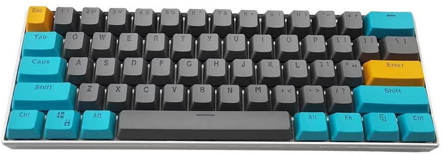 CUUWE 61 PBT Keycaps for 60 Percent Keyboard, Backlit Keycap Set for Mechanical Gaming Keyboard OEM Profile Keycaps with Key Puller for Cherry MX Switches GH60/RK61/GK61/Annie pro 2