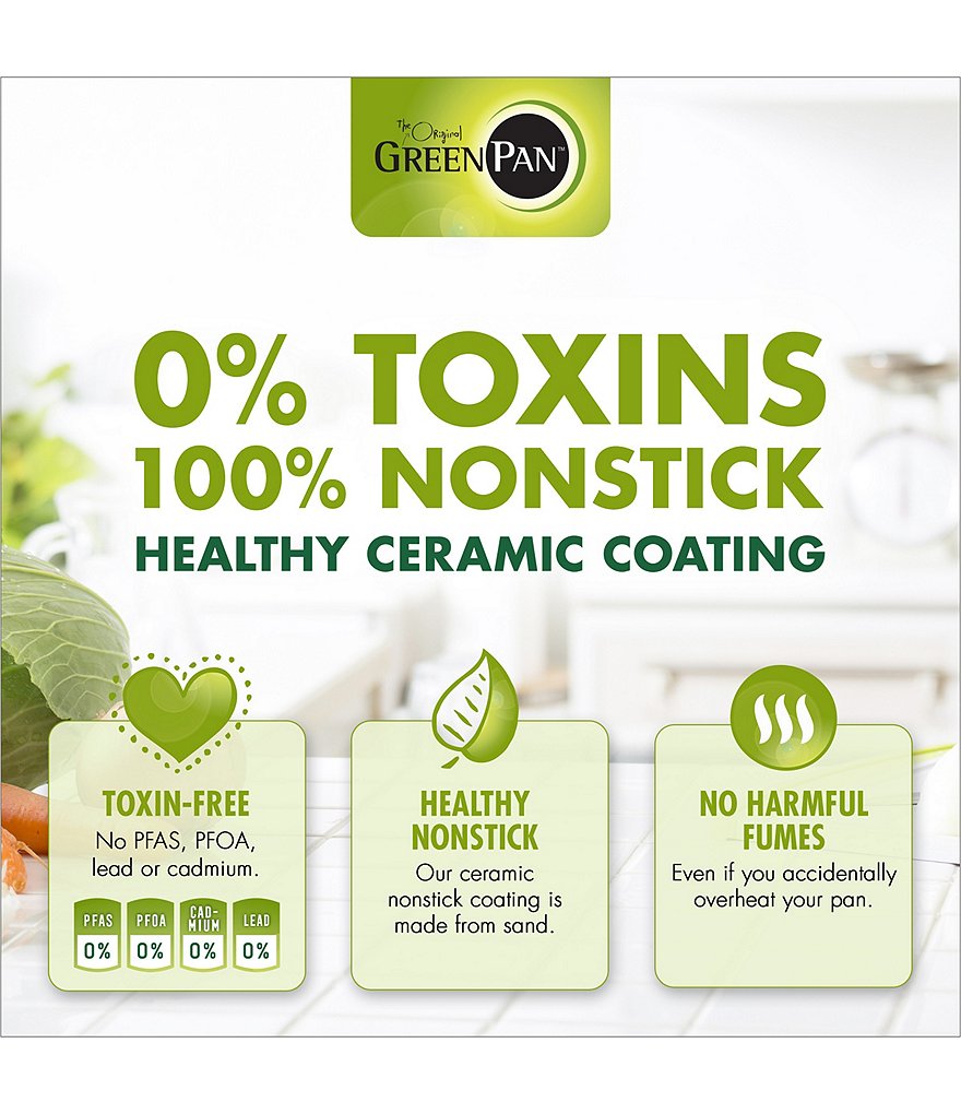 GreenPan Levels Hard Anodized Stackable Ceramic Nonstick 10#double; & 12#double; Open Fry Pan Set