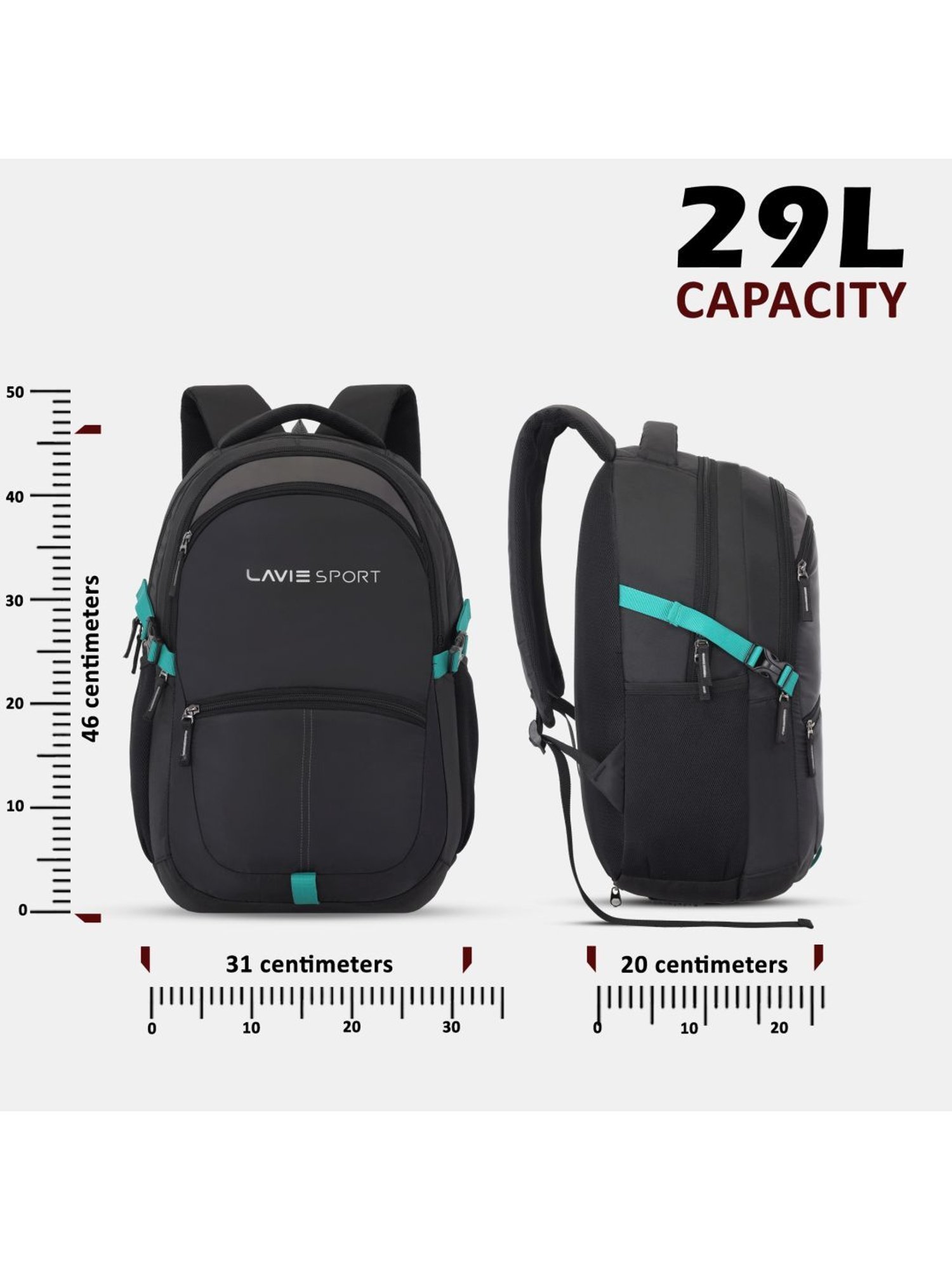 LAVIE SPORT Black Solid Laptop Backpack