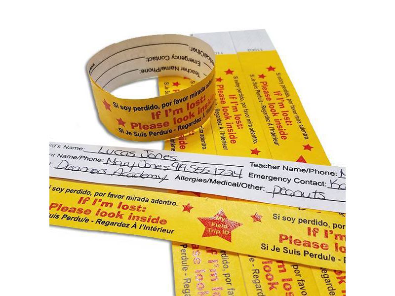 Kenson Kids 100ct Field Trip ID Bands