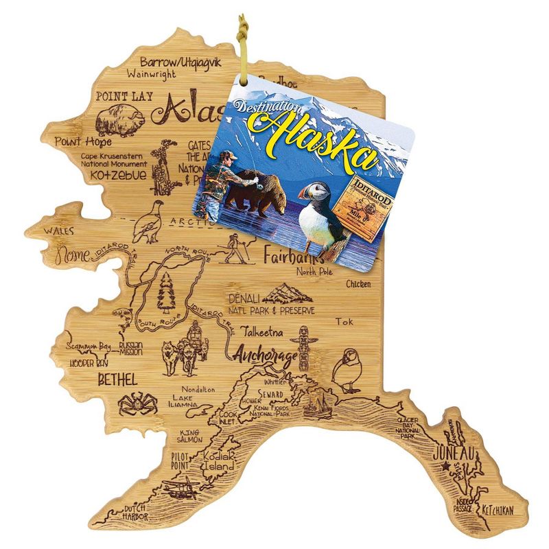 Totally Bamboo Destination Alaska Serving and Cutting Board