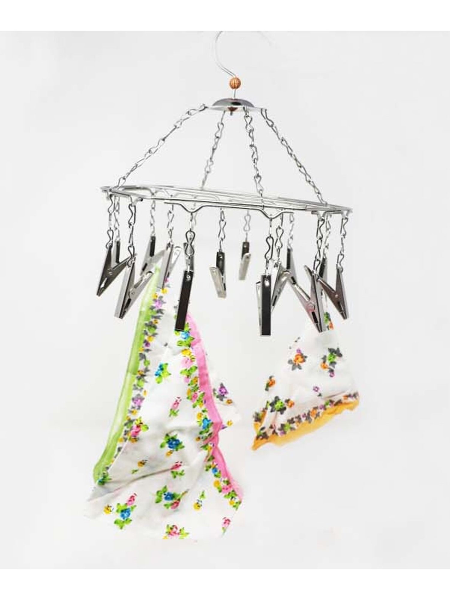 HAZEL Silver Stainless Steel Cloth Hanging Clip - Set of 15