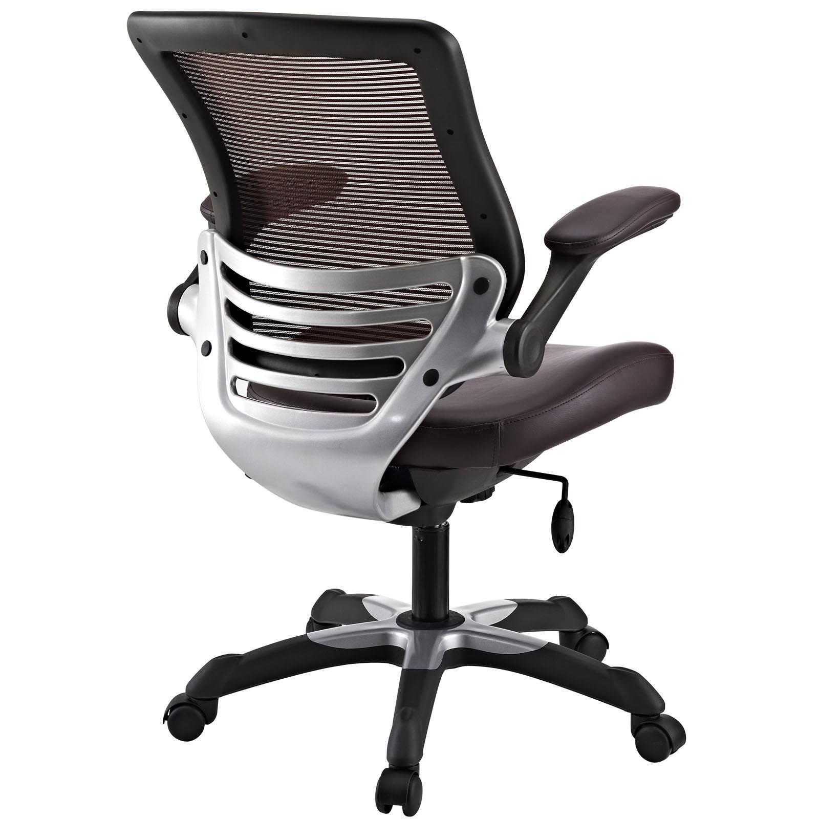 Edge Vinyl Office Chair in Brown