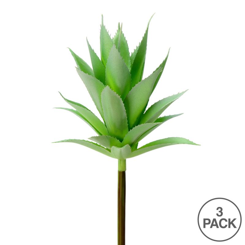 Vickerman 7.5" Artificial Green Tiger Jaw Pick, Set of 3