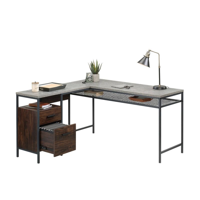 Market Commons L Desk Walnut - Sauder