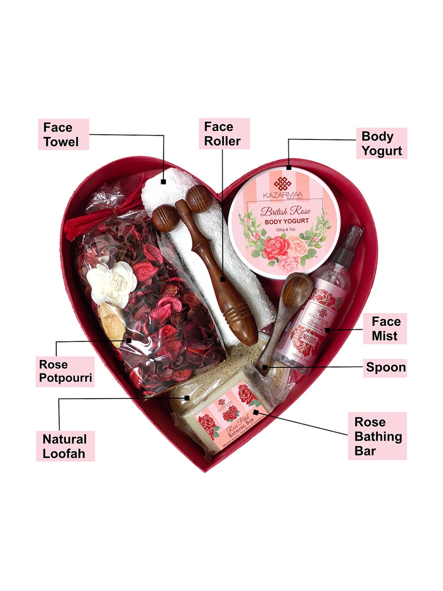 Kazarmaa Romantic Rose Heart Gift Set