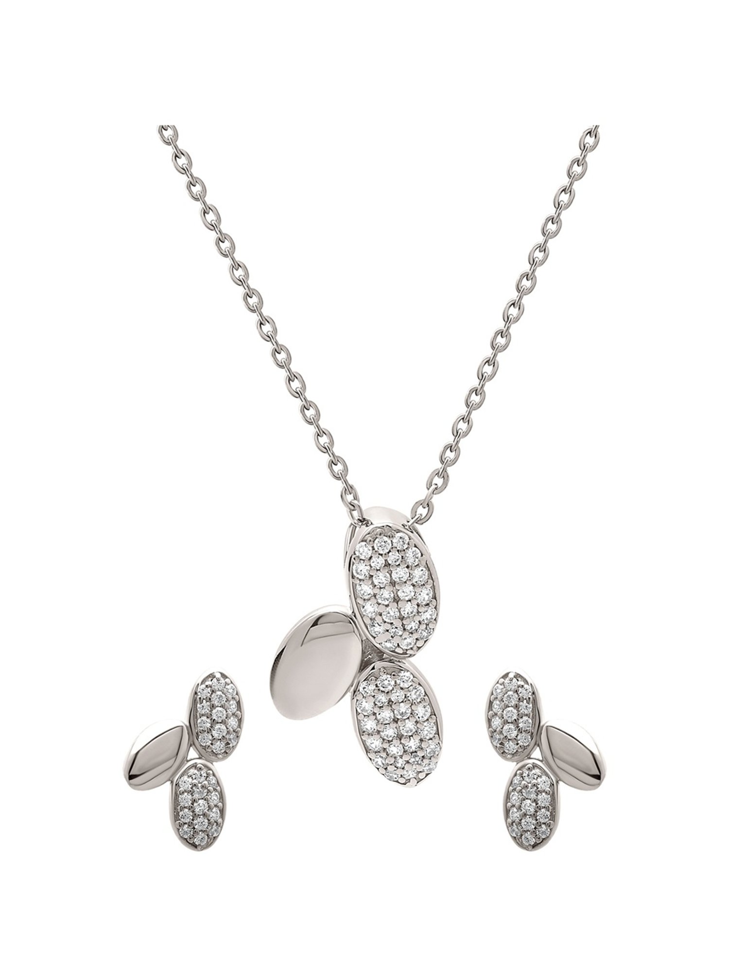 Zavya 92.5 Sterling Silver Pearlescent Elegance Pendant with Chain for Women