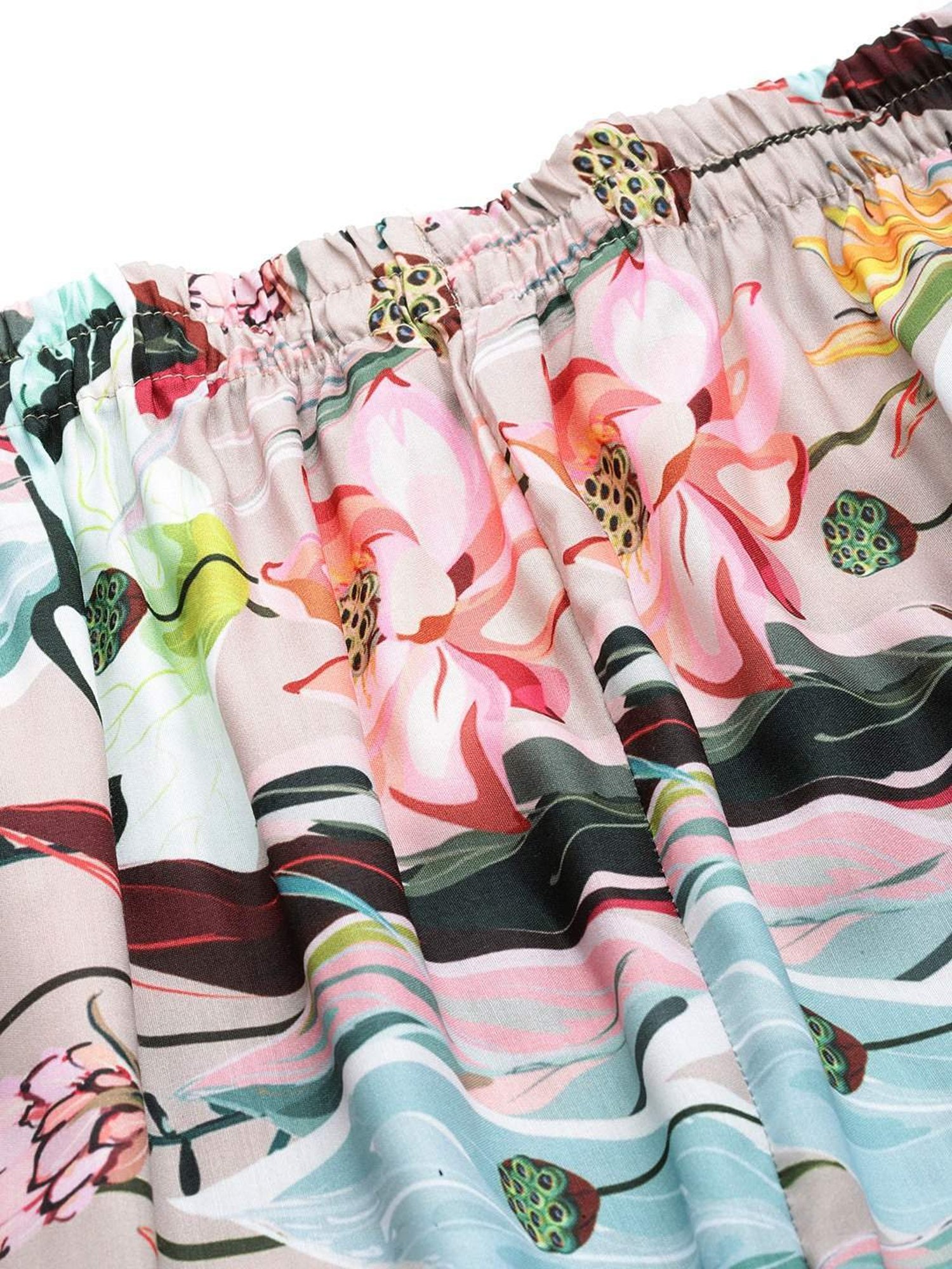 READIPRINT FASHIONS Multicolored Floral Print Tunic Pant Set