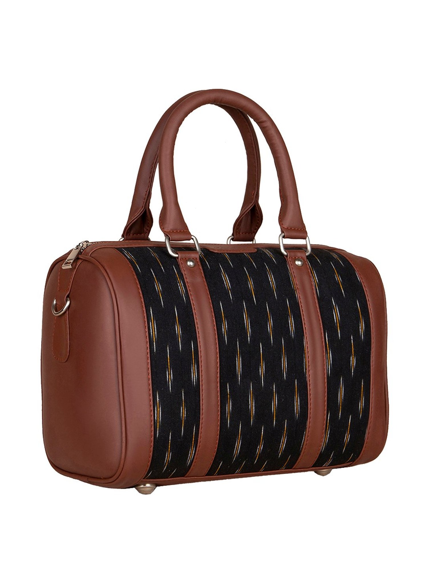 ZOUK Black Printed Medium Handbag