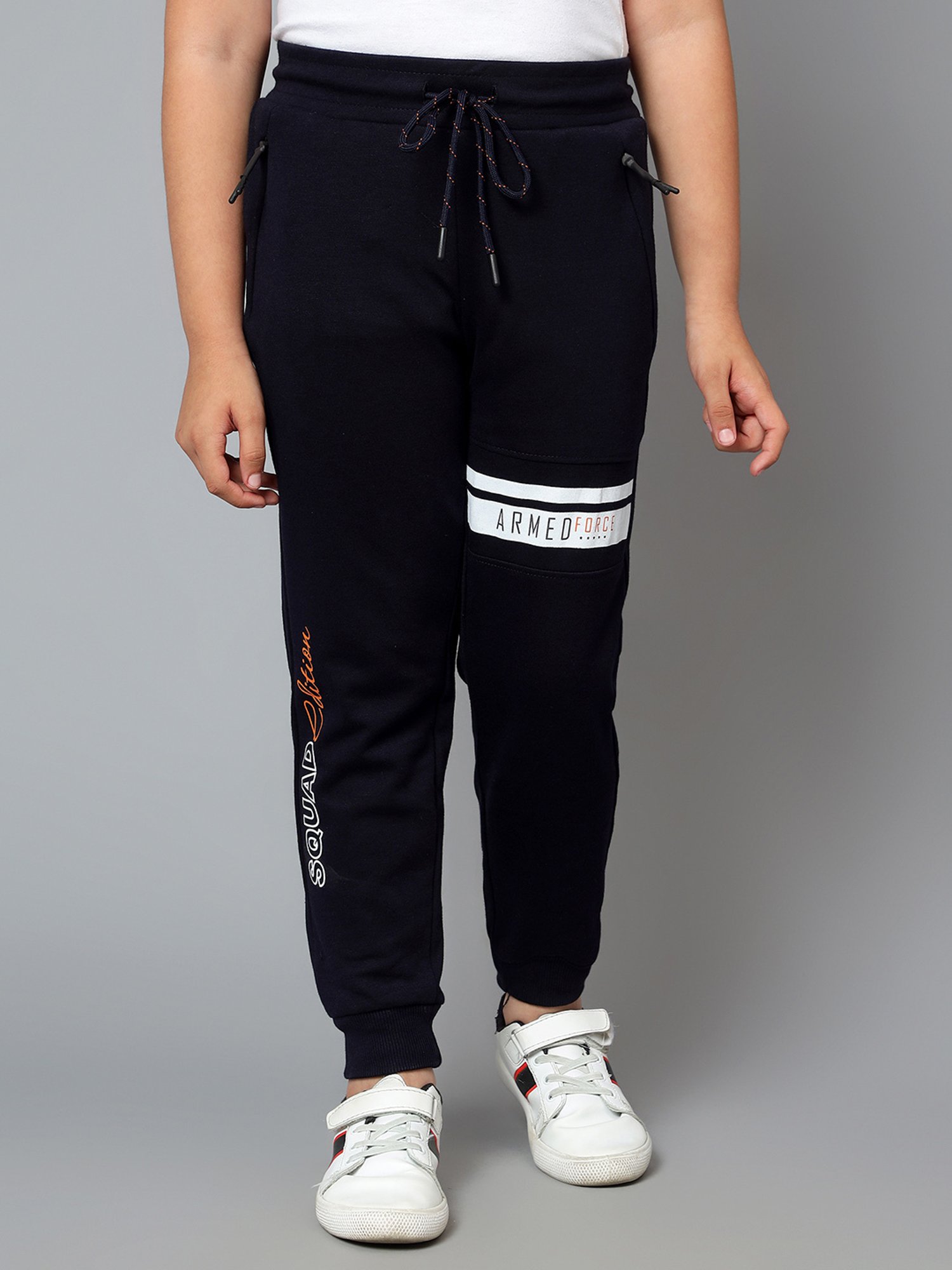 Cantabil Boys Navy Graphic Print Trackpants