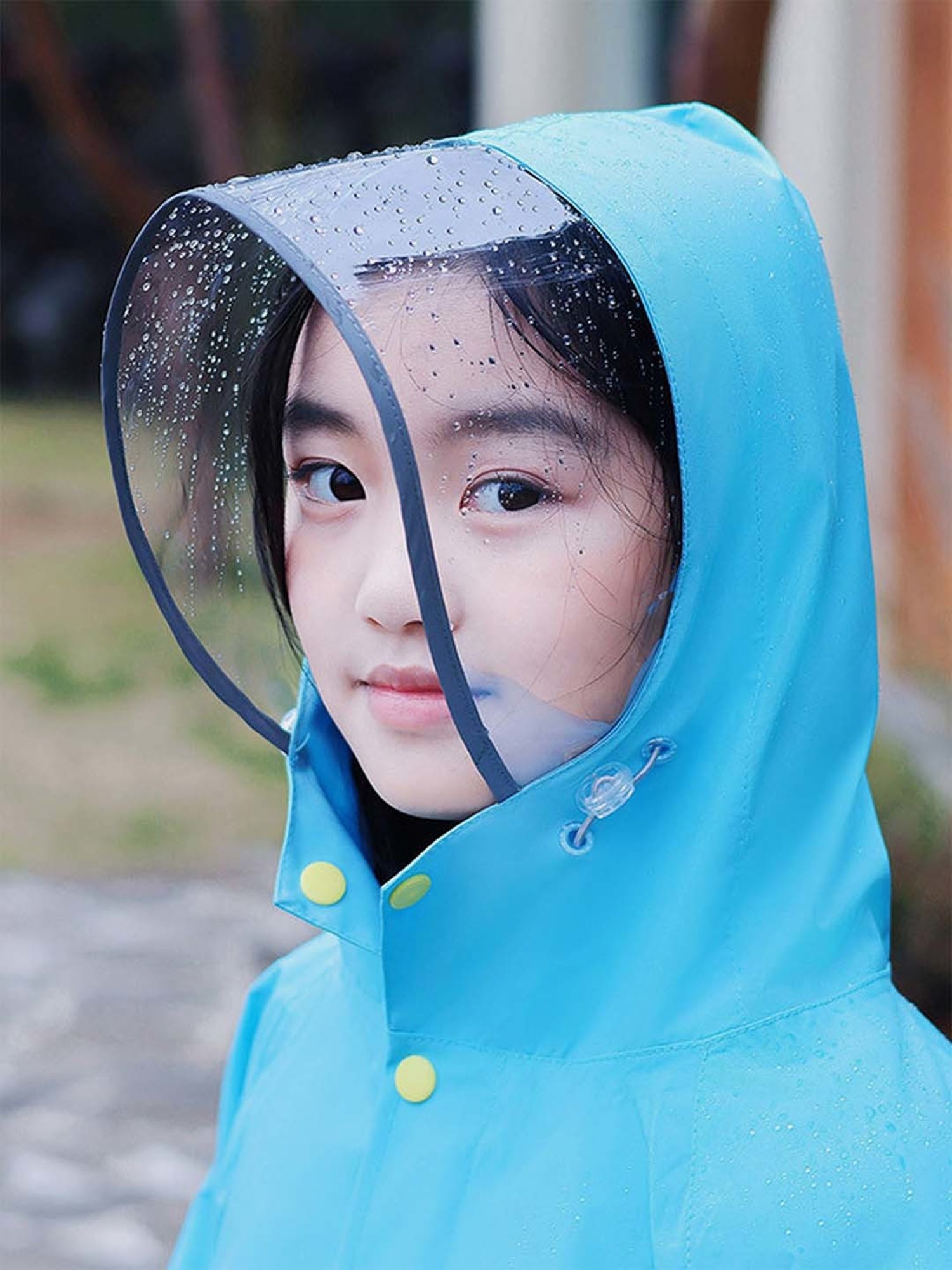 Little Surprise Box Kids Yellow Printed Full Sleeves Raincoat