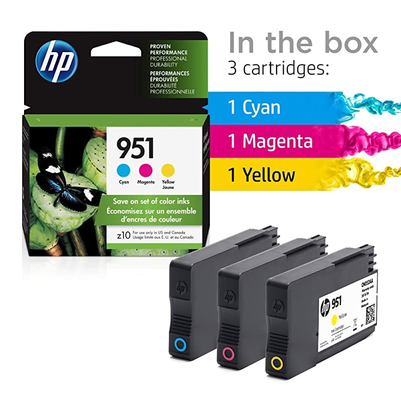 951 | 3 Ink Cartridges | Cyan Magenta Yellow | CN050AN CN051AN CN052AN
