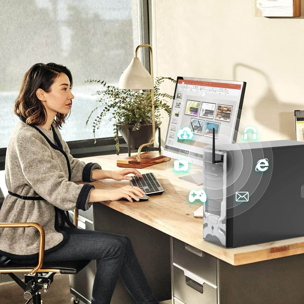 EDUP USB 3.0 WiFi Adapter 1300Mbps Dual Band Wireless Network Adapter 802.11 AC 6dBi Antenna for Desktop PC Wi-Fi Dongle Compatible Windows 10/7 /8/8.1 /XP Mac OS X 10.6-10.15