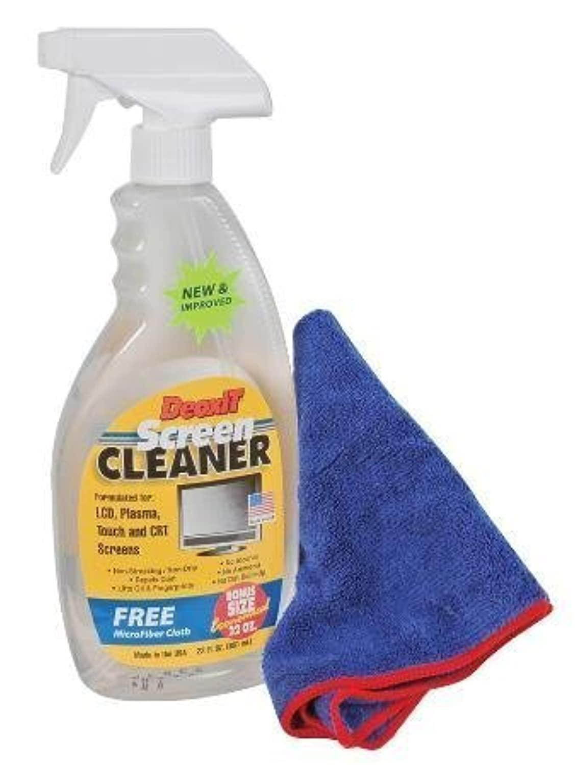 screen cleaner kit with included microfiber cloth - alchohol-free 22oz - for lcd, plasma, & touch screens